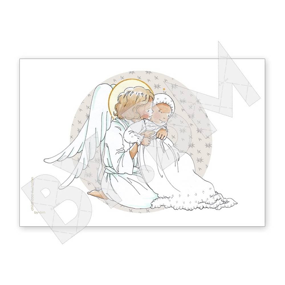 Carte de baptême - merveille de Dieu -
