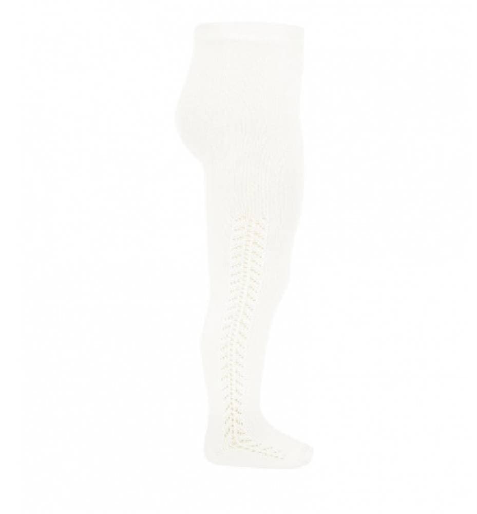 Collants Condor chauds ajourés latéral coloris crème